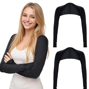 Joah Brown Black Knit Top Shawl Sleeve O/S XS-XL